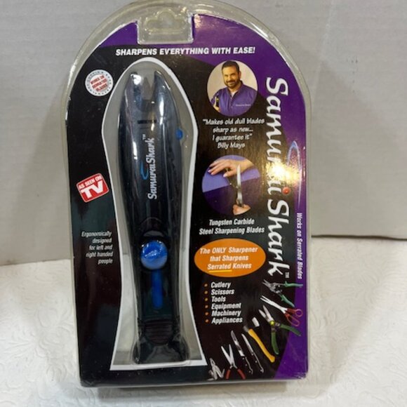 Samurai Shark Tungsten Steel Knife Blade Tool Sharpener Sharpens Everything - Picture 7 of 9